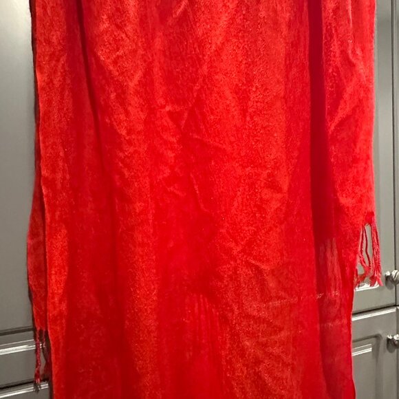 Pashmina Red Scarf - Picture 2 of 3